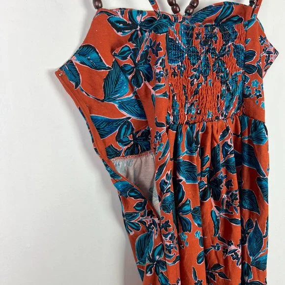 NWT Jason Wu Terracotta Cutout Floral Midi Dress Linen Blend Size XS NEW - Picture 16 of 16
